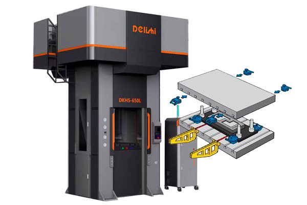 hydraulic press with double station quick die change